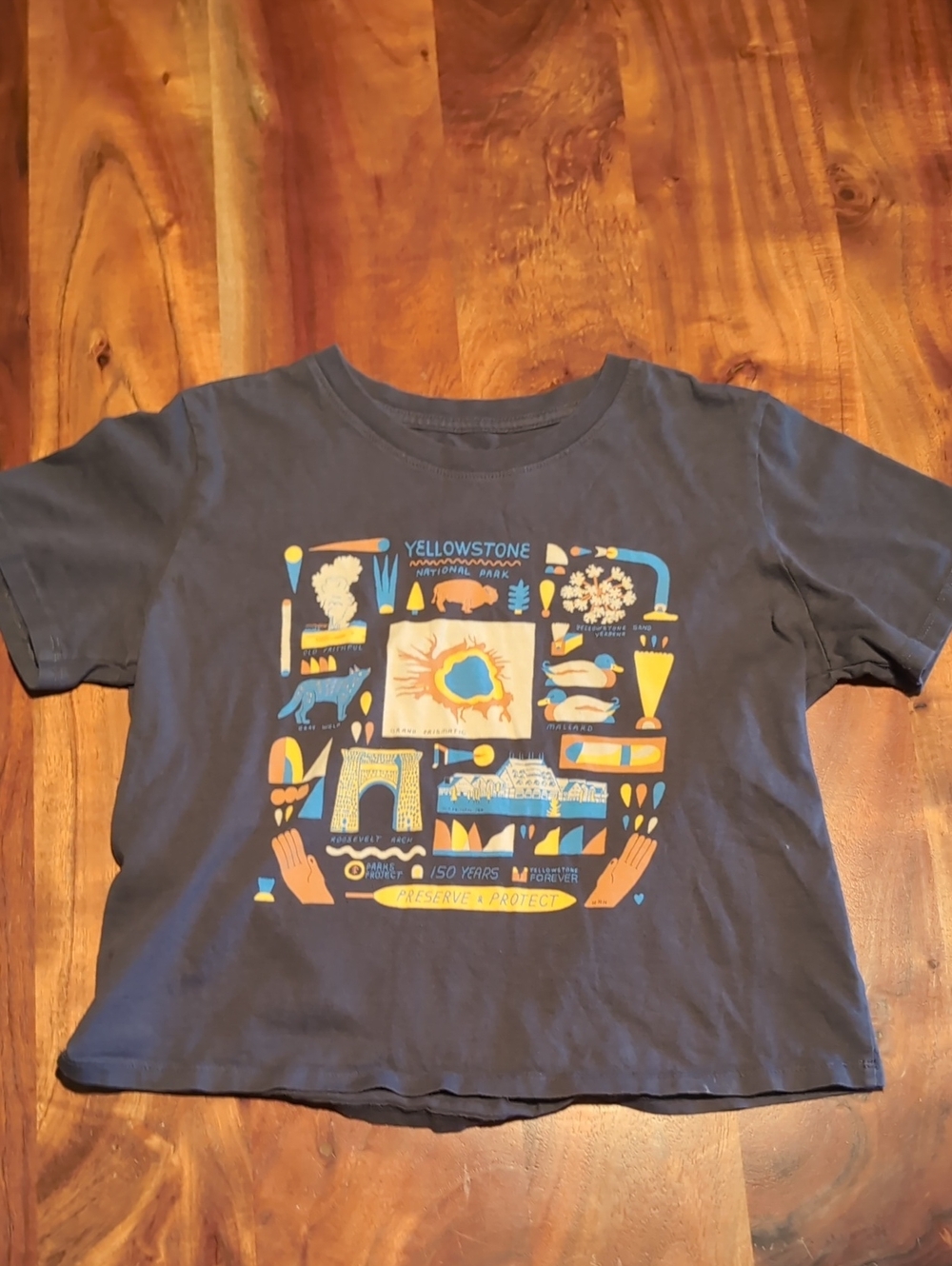 Parks Project Kids Navy Graphic Tee with Yellow & Blue Print